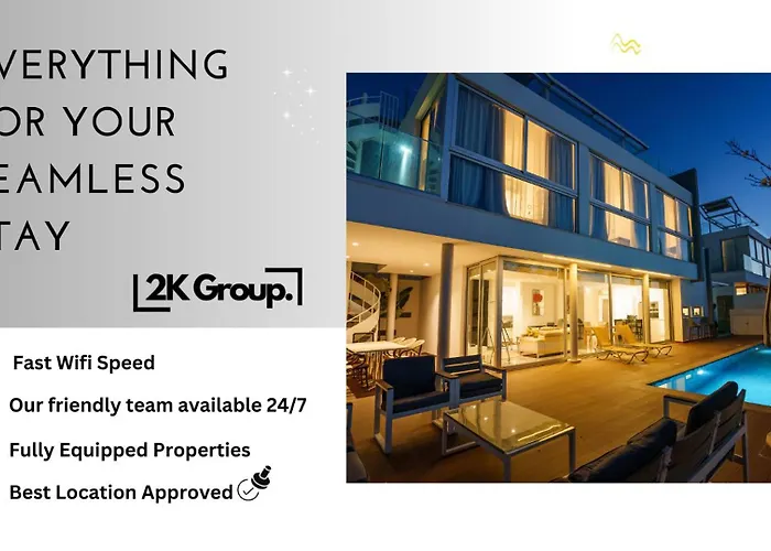 Hubstay - Seaview Villa Oriana In Larnaca, 10 Min Walk To The Beach